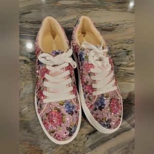 Betsey Johnson Size 11 Sidny Rhinestone Tennis Shoes